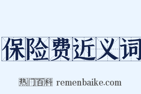 保险费近义词是什么意思的图片